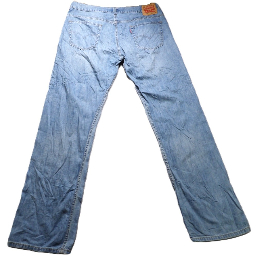 Levis 569 Loose Straight Jeans Men W36 L36 Light Wash Blue Denim Relaxed Baggy